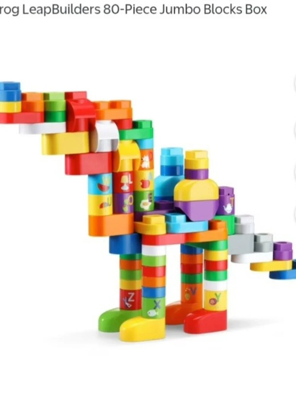 LeapFrog LeapBuilders 80 Pieces Jumbo Blocks Set Interactive Creativity Learning